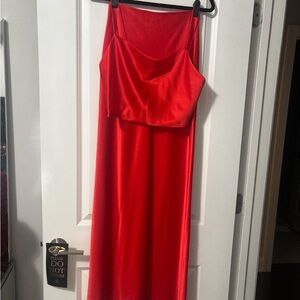 Alice + Olivia Red Midi Skirt